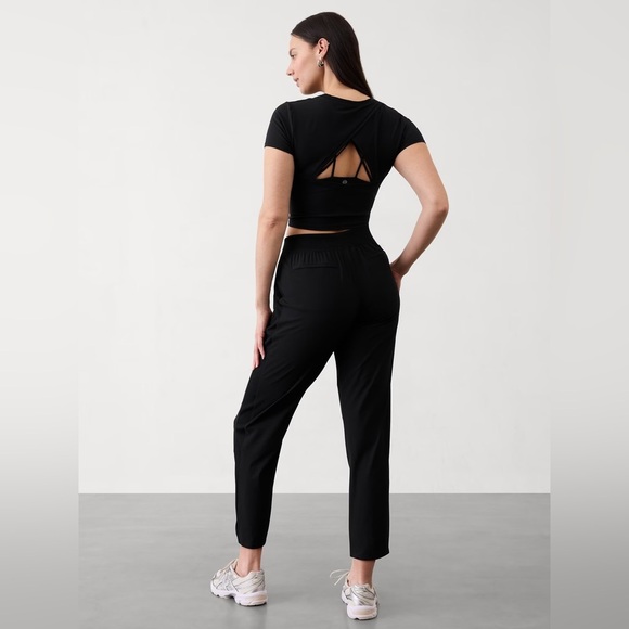 Athleta Brooklyn Mid Rise Ankle Pant, Black, Size 10 - Picture 2 of 12